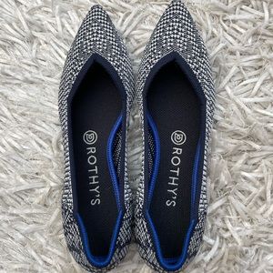Navy Houndstooth Points - Size 9 - New without box